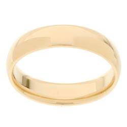 10k Yellow Gold Men's Comfort Fit 5-mm Wedding Band-Image