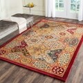 Handmade Diamond Bakhtiari Multi/ Red Wool Rug (9'6 x 13'6)