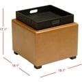Safavieh Saddle Square Storage Tray Ottoman