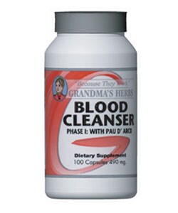 Grandma's Herbs 490mg Blood Cleaner Phase 1 with Pau D'Arco (100 Capsules)-Image