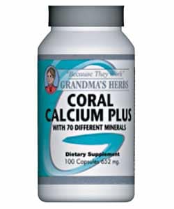 Grandma's Herbs Coral Calcium Plus Supplement (100 Capsules)-Image