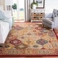 Handmade Heritage Diamond Bakhtiari Multi/ Red Wool Rug (2' x 3')