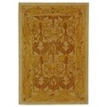 Handmade Nomadic Ivory/ Gold Wool Rug (2' x 3')