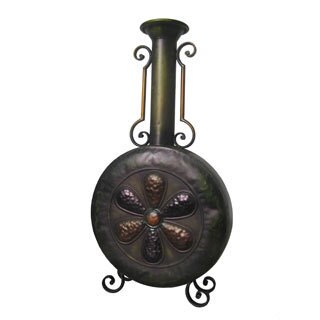 Handmade Metal Tall Chimney Vase