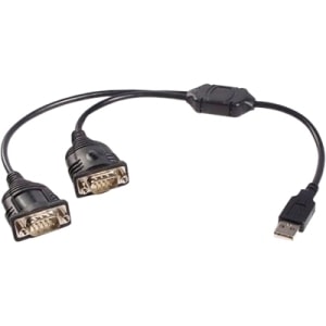StarTech.com 2 Port USB to RS232 Serial DB9 Adapter Cable