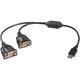 StarTech.com 2 Port USB to RS232 Serial DB9 Adapter Cable