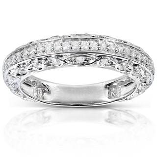 Annello 14k White Gold 1/3ct TDW Brilliant Diamond Ring (H-I, I2)