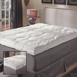 Cheap Luxury Natural Down on Top Featherbed with Cotton Cover Set