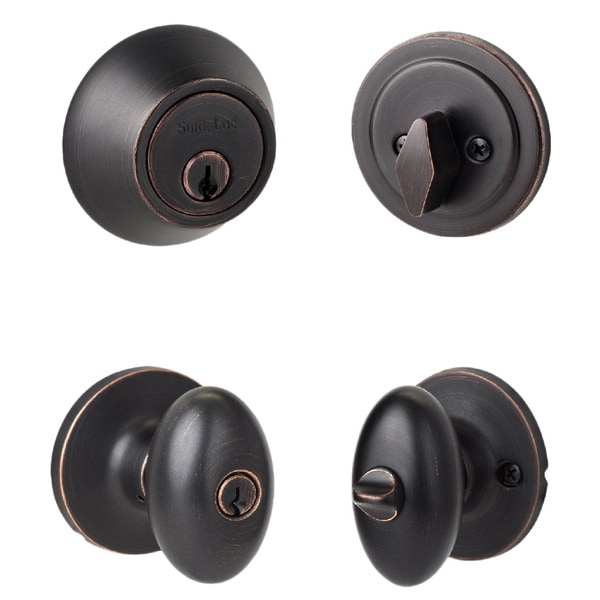 SureLoc Eggshaped Entrance Door Knob with Keyed Alike Deadbolt