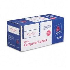 Avery Dot Matrix Printer 4-inch White Addressing Labels - 5000/Box