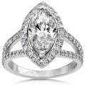 18k Gold 3 1/3ct TDW Diamond Engagement Ring (H-I, SI1-SI2)