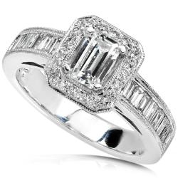 18k Gold 1 3/4ct TDW Certified Diamond Engagement Ring (G-H, SI)