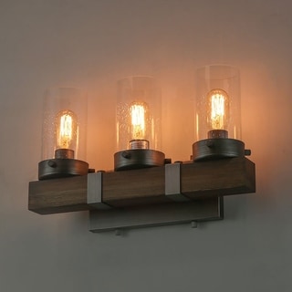 3-Light Rustic Candle Wall Sconces Wo...