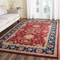 Handmade Oushak Traditional Red Wool Rug (9' x 12')