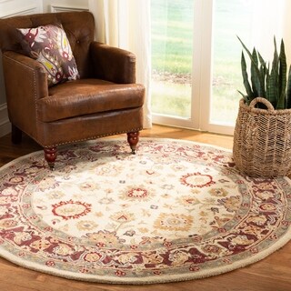 Handmade Heirloom Ivory Wool Rug (6' Round)