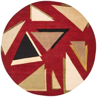 Mandara Contemporary Hand-tufted Wool Rug (8' Round)