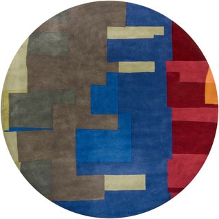 Hand-tufted Mandara Contemporary Wool Rug (8' Round)