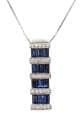D'Yach 14k Gold Blue Sapphire and 1/5ct TDW Diamond Slider Necklace