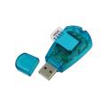 Eforcity Clear-blue USB2.0 Compact and Portable SIM Card Reader
