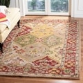 Handmade Heritage Kerman Burgundy Wool Rug (2' x 3')