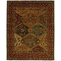 Handmade Heritage Kerman Burgundy Wool Rug (4' x 6')