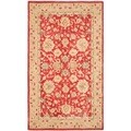 Handmade Mahal Ancestry Red/ Ivory Wool Rug (9' x 12')