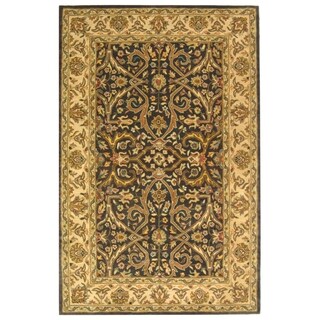 Handmade Sultanabad Charcoal Grey/ Ivory Wool Rug (9'6 x 13'6)