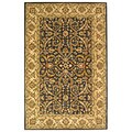 Handmade Sultanabad Charcoal Grey/ Ivory Wool Rug (9'6 x 13'6)