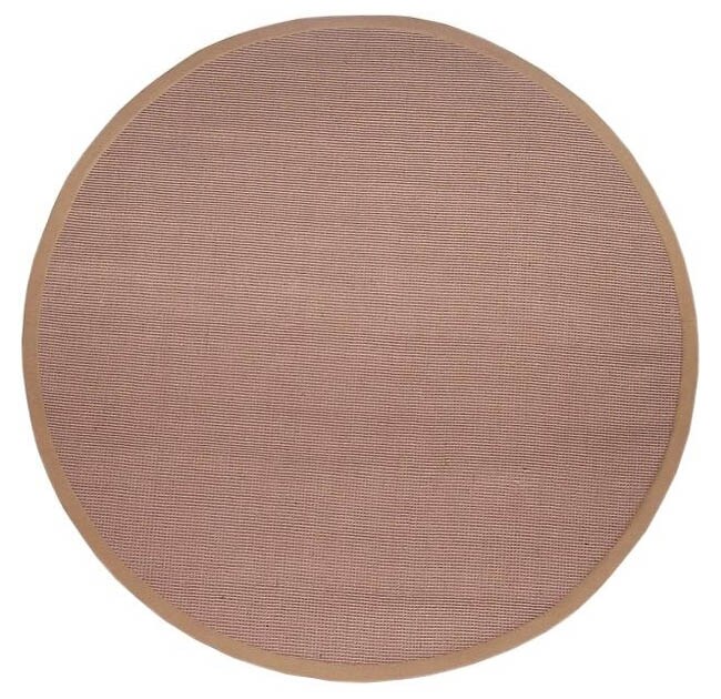 Hand-woven Khaki Sisal Wool Rug (8' Round)