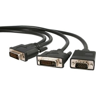 StarTech.com 6 ft DVI-I Male to DVI-D Male and HD15 VGA Male Video Sp