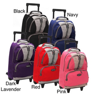 Olympia 18-inch Rolling Polyester Backpack with Retractable Handle