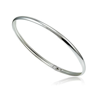 Mondevio Sterling Silver Polished Flex Bangle