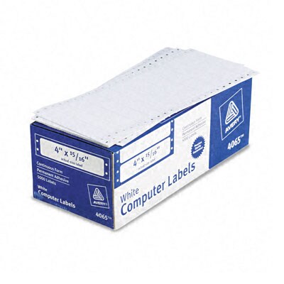 Avery Dot Matrix Printer White Self-Adhesive Addressing Labels - 5000/Box