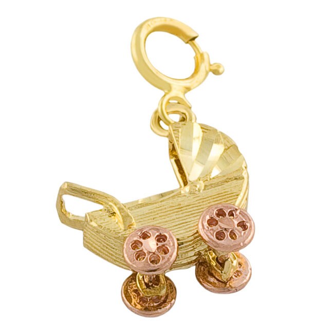 14k Yellow Gold Baby Carriage Charm 11080427 Shopping