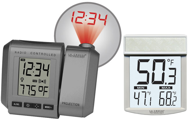 Outdoor Window Thermometer/ Projection Alarm Combo  