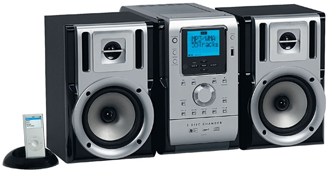 RCA 160W 5CD Audio System with iPod Dock (Refurbished)  