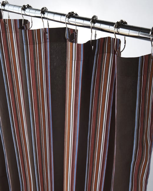 Extra Long Luggage Stripe Canvas Shower Curtain 11161779 Overstock