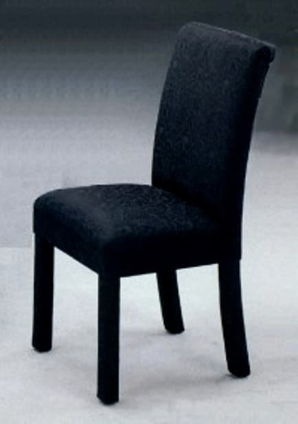 Rolled Back Black Parson Chairs (Set of 2)  