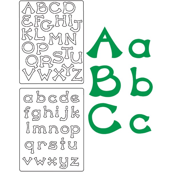 Provo Craft Coluzzle Camelot Font Alphabet Template  