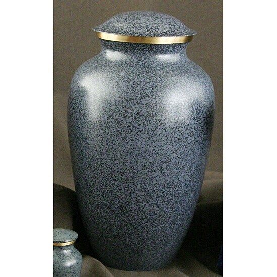 Classic Earth Stone Granite Large/ Adult Brass Urn Overstock