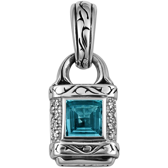 Scott Kay Jewelry Silver Blue Topaz Pendant