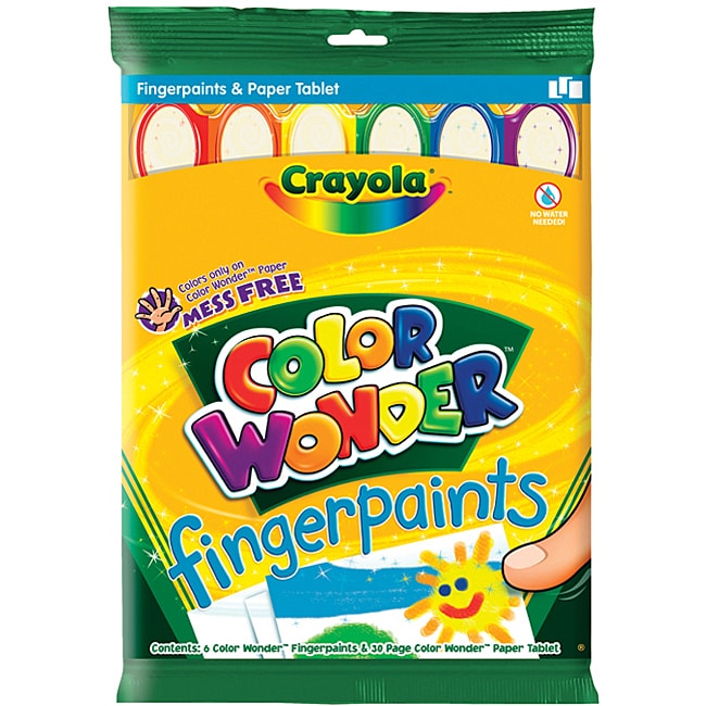 Crayola Color Wonder Fingerpaints and Paper Set - 11372244 - Overstock