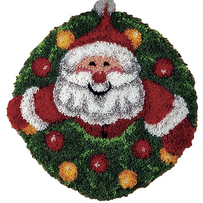 Wonderart Santa Wreath Latch Hook Kit  