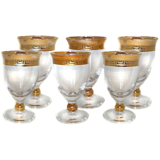 Italian Handcrafted 14k Goldtrimmed Wine Glasses 11463977