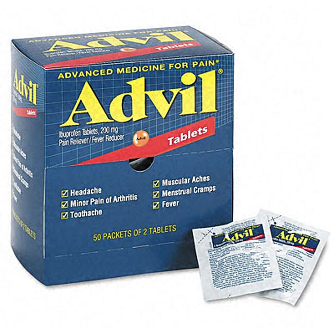 Advil Tablets Pain Reliever (50 Packs per Box)