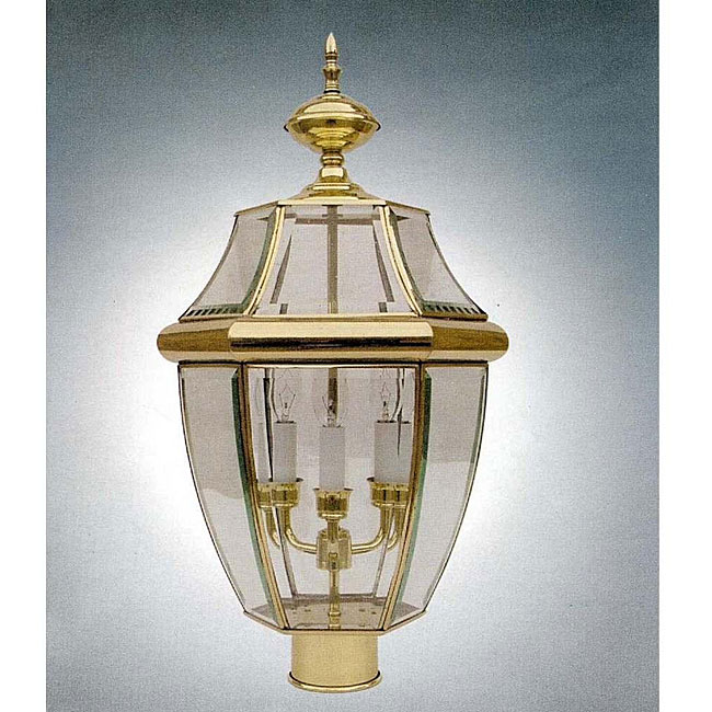 Polished Brass Outdoor Post Head Light 11493137