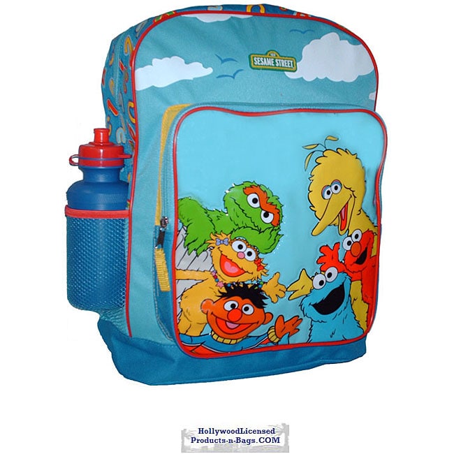Sesame Street Big Backpack with Water Bottle  