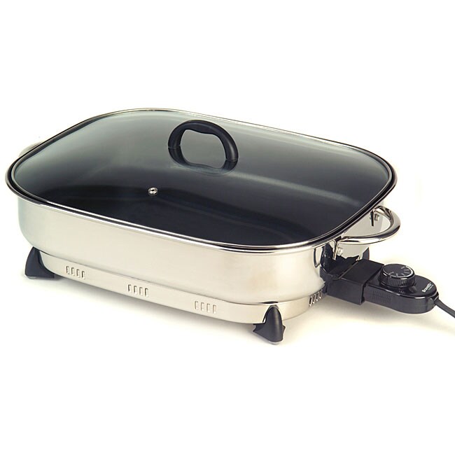 Euro Pro Stainless Steel Electric Skillet (Refurbished)   