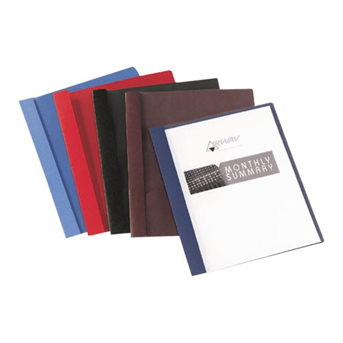 Clear Front Report Cover, Paper Back, Pocket, 81/2''x11'', BE (Pack of 10) Overstock