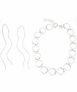 Sterling Silver Designer-style Jewelry Set  (Set of 3)
